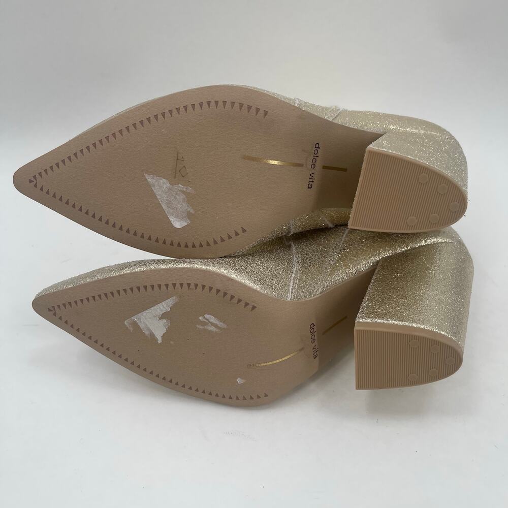 DOLCE VITA Nestly Boots Size 6.5 Gold Metallic Western Cowgirl Cowboy Suede NEW - Picture 14 of 16